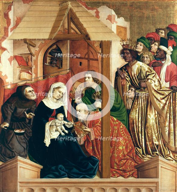 The Adoration of the Magi. The Wings of the Wurzach Altar, 1437. Artist: Multscher, Hans (c. 1400-1467)