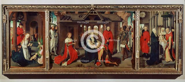  'The Adoration of the Magi', triptych by Hans Memling, preserved in the Prado Museum.