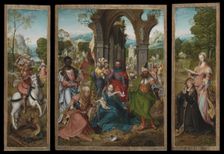 The Adoration of the Magi. Triptych, c1519. Creator: Master of the Antwerp Adoration