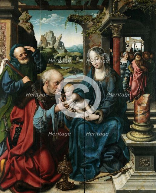 The Adoration of the Magi (Triptych, Central panel), ca 1515. Creator: Cleve, Joos van (ca. 1485-1540).