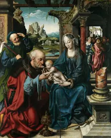 The Adoration of the Magi (Triptych, Central panel), ca 1515. Creator: Cleve, Joos van (ca. 1485-1540)