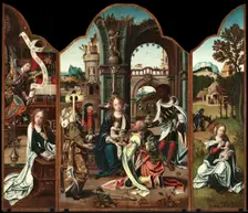 The Adoration of the Magi (Triptych). Creator: Coecke van Aelst, Pieter, the Elder (1502-1550)