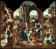 The Adoration of the Magi (Triptych). Creator: Coecke van Aelst, Pieter, the Elder (1502-1550)