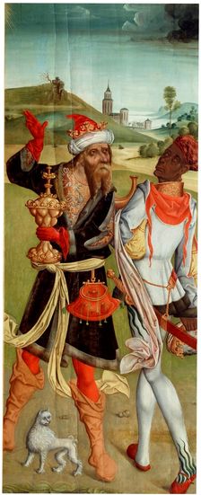 The Adoration of the Magi. Two Magi early 16th century. Creator: Master of Switzerland (Early 16th century)