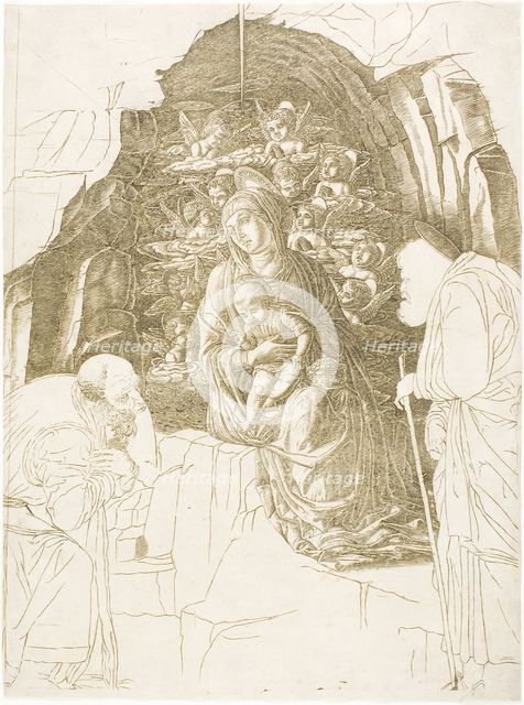 The Adoration of the Magi (Virgin of the Grotto), c.1500. Creator: School of Andrea Mantegna.
