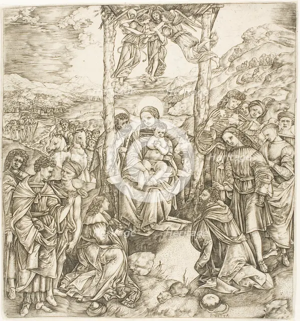 The Adoration of the Magi, about 1530. Creator: Cristofano di Michele Martini.