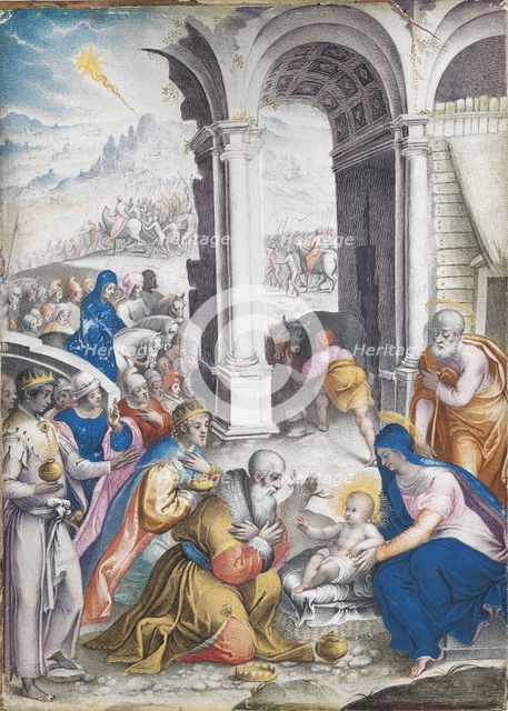 The Adoration of the Magi. Artist: Clovio, Giulio (1498-1575)
