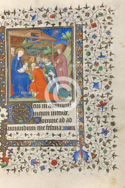 The Adoration of the Magi; Book of Hours, about 1415-1420. Creators: Boucicaut Master, Workshop of the Boucicaut Master.