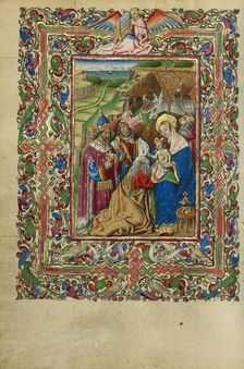 The Adoration of the Magi; Book of Hours, about 1460. Creator: Unknown