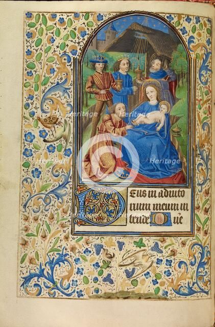 The Adoration of the Magi; Book of Hours, about 1466-1470. Creator: Master of Jacques of Luxembourg.