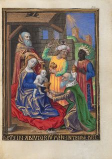 The Adoration of the Magi; Book of Hours, about 1480-1490. Creator: Georges Trubert