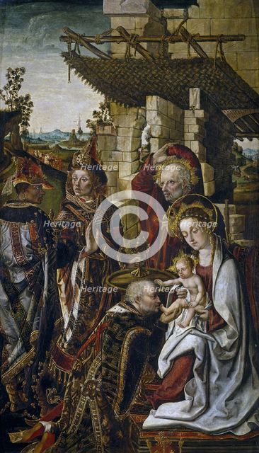 The Adoration of the Magi, c. 1490-1499. Artist: Osona (Orsona), Rodrigo de (active 1465-1514)
