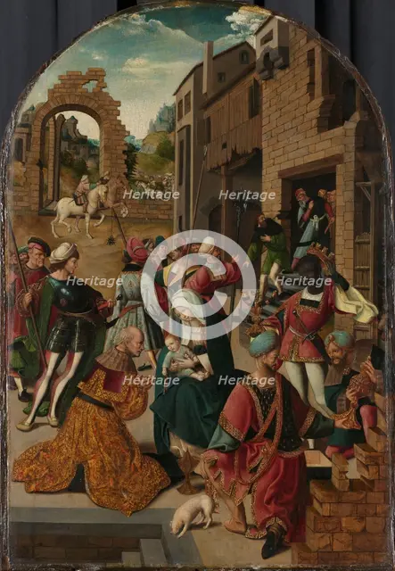 The Adoration of the Magi, c.1510-c.1515. Creator: Workshop of Jacob Cornelisz van Oostsanen.