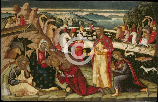 The Adoration of the Magi, c. 1525. Artist: Permeniatis, Ioannis (1501-1550)