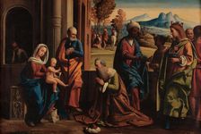 The Adoration of the Magi, c 1527. Creator: Ortolano (Benvenuti), Giovanni Battista (c. 1480-1525)