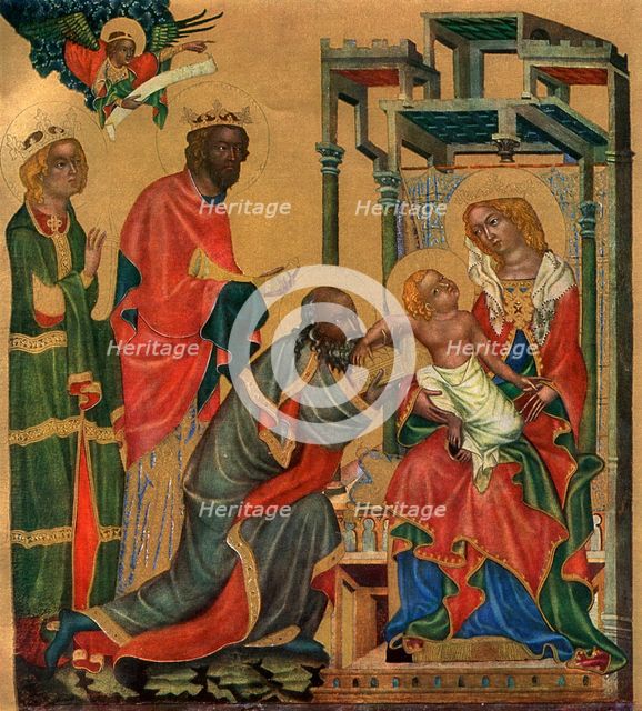'The Adoration of the Magi', c1350 (1955).Artist: Master of the Vyssi Brod Altar