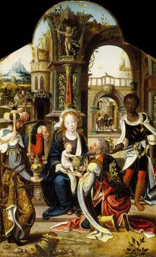 The Adoration of the Magi, c1530. Creator: Workshop of Pieter Coecke van Aelst