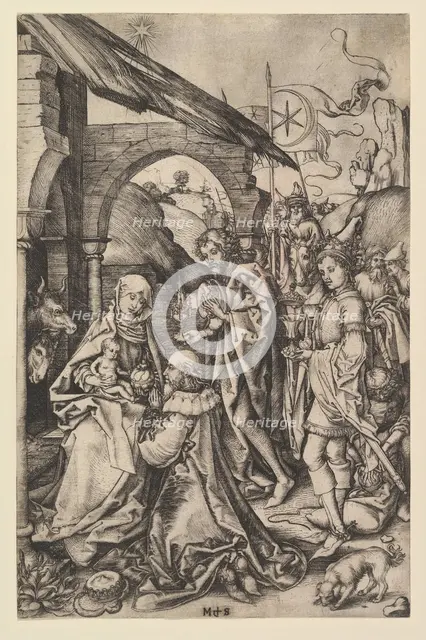 The Adoration of the Magi, ca. 1435-1491. Creator: Martin Schongauer.