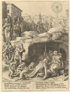 The Adoration of the Magi, ca. 1585. Creator: Hendrik Goltzius