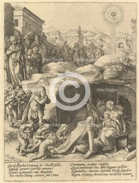The Adoration of the Magi, ca. 1585. Creator: Hendrik Goltzius.