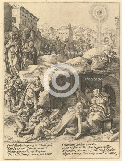 The Adoration of the Magi, ca. 1585. Creator: Hendrik Goltzius.