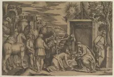 The Adoration of the Magi. Creator: Attributed to Monogrammist 9 (Italian)