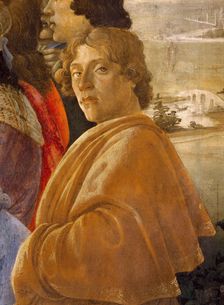 The Adoration of the Magi. Detail: Self-portrait