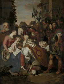 The Adoration of the Magi, early-mid 17th century. Creator: Artus Wolfordt