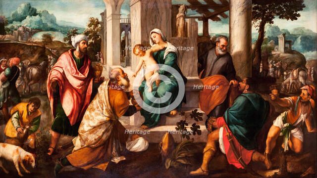 The Adoration of the Magi, Early16th cen.. Artist: Veronese (de' Pitati), Bonifacio (1487-1553)