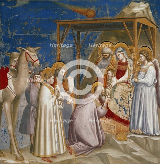 The Adoration of the Magi (From the cycles of The Life of Christ), 1304-1306. Creator: Giotto di Bondone (1266-1377).