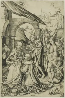 The Adoration of the Magi, from The Life of Christ, 1470/75. Creator: Martin Schongauer