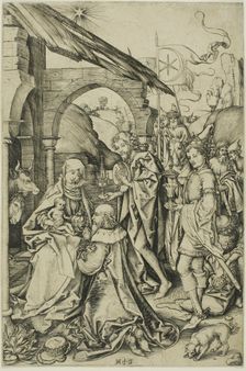 The Adoration of the Magi, from The Life of Christ, 1470/75. Creator: Martin Schongauer