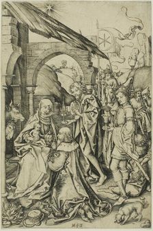 The Adoration of the Magi, from The Life of Christ, 1470/75. Creator: Martin Schongauer