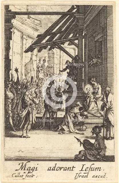 The Adoration of the Magi, in or after 1630. Creator: Jacques Callot.