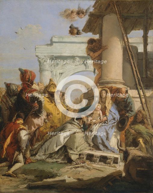 The Adoration of the Magi, late 1750s. Creator: Giovanni Battista Tiepolo.
