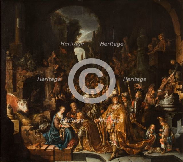 The Adoration of the Magi, Mid of 17th cen.. Creator: Staveren, Jan Adriaensz. van (1614-1669).