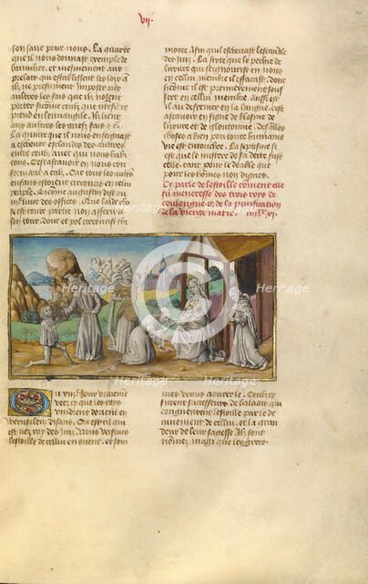 The Adoration of the Magi; Miroir Historial, about 1475. Creator: Unknown.