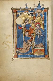 The Adoration of the Magi; Psalter, mid-1200s. Creator: Unknown