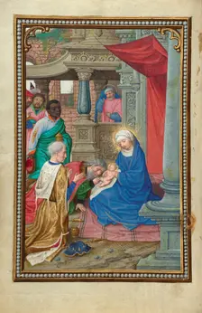 The Adoration of the Magi; Prayer Book of Cardinal Albrecht of Brandenburg, about 1525-1530. Creator: Simon Bening