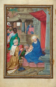The Adoration of the Magi; Prayer Book of Cardinal Albrecht of Brandenburg, about 1525-1530. Creator: Simon Bening
