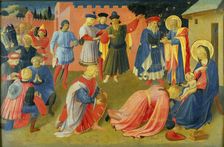 The Adoration of the Magi (Predella of the Tabernacle of the Linaioli) , ca. 1433. Creator: Angelico, Fra Giovanni, da Fiesole (ca. 1400-1455)