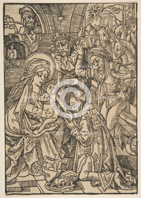 The Adoration of the Magi (Schr. 100), 15th century., 15th century. Creator: Anon.