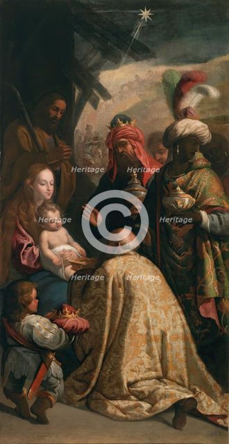 The Adoration of the Magi, second quarter of the 17th century. Creator: Disciple of Eugenio Cajés.