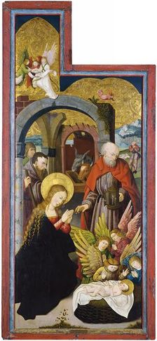 The Adoration of the Sheperds (Interior left wing), 1515. Creator: Anon