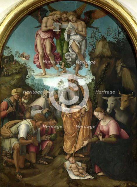 The Adoration of the Shepherds, 1521. Creator: Signorelli, Luca (ca 1441-1523).