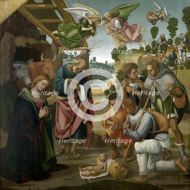 The Adoration of the Shepherds, 1522. Creator: Signorelli, Luca (ca 1441-1523).
