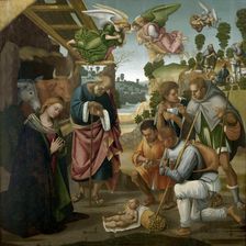 The Adoration of the Shepherds, 1522. Creator: Signorelli, Luca (ca 1441-1523)