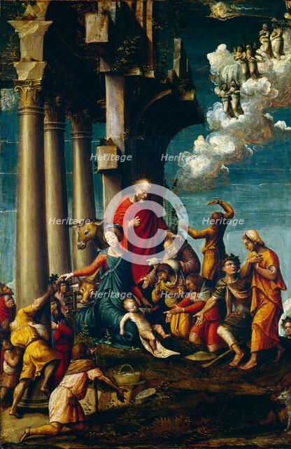 The Adoration of the Shepherds, 1530-1535. Creator: Ferrari, Defendente (1490-1540).