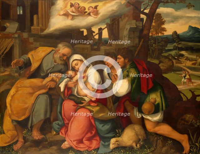 The Adoration of the Shepherds, 1540. Creator: Bonifacio de' Pitati.