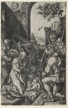 The Adoration of the Shepherds, 1553. Creator: Heinrich Aldegrever (German, 1502-1555/61)